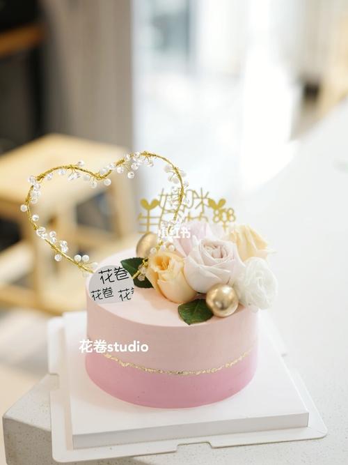 粉色 鲜花 女款生日蛋糕 妈妈生日蛋糕